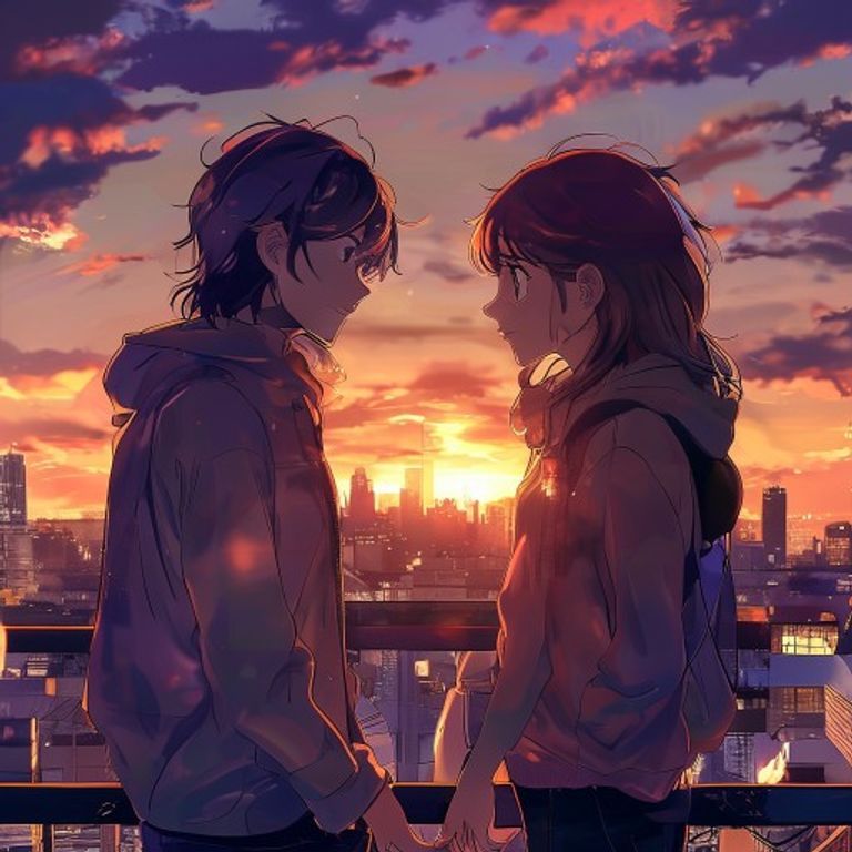 Anime couple art