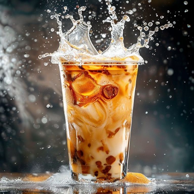 Iced coffee splash